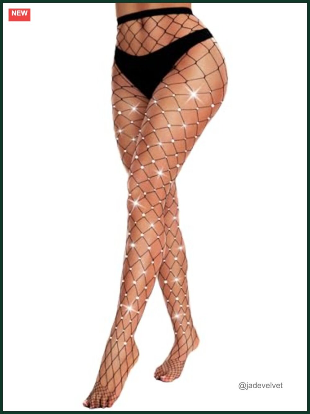 Sparkly Fishnet Stockings High Waist Tights Costume Rave Party